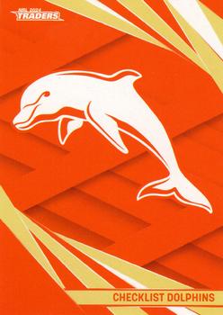 2024 NRL Traders Titanium #037 Dolphins Checklist Front